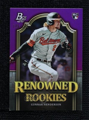 2023 Bowman Platinum Renowned Rookies Purple /250 Gunnar Henderson #RR-1 RC 1i3j