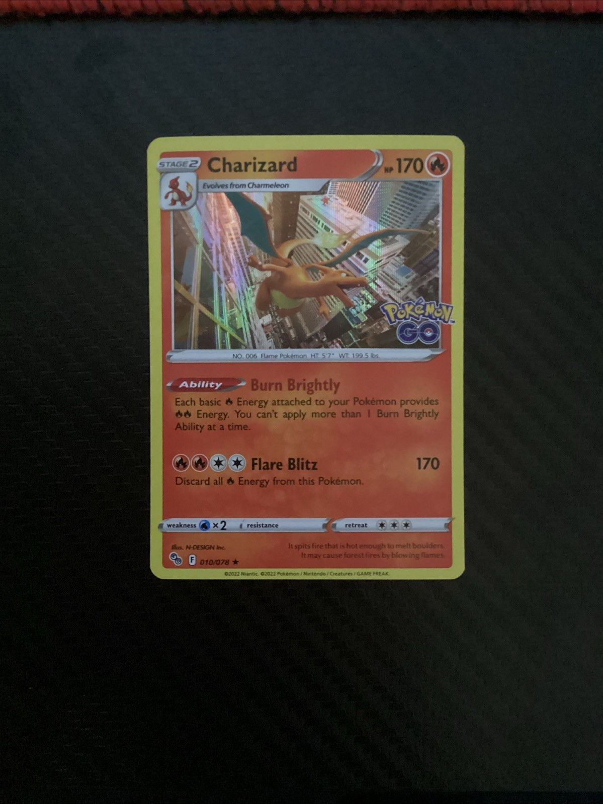 Charizard 010/078 Pokemon GO NM