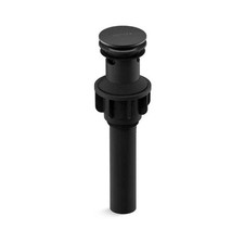 KOHLER Standard Clicker Drain with Overflow in Matte Black K-RH1274364-BL