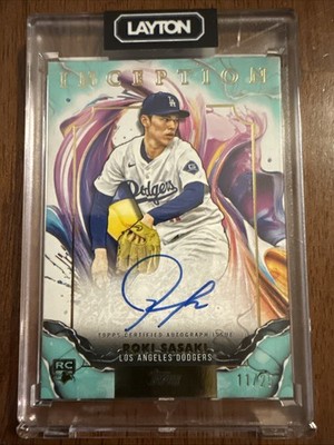 2025 Topps Inception Rookie and Emerging Stars Autograph Roki Sasaki /25 On Card