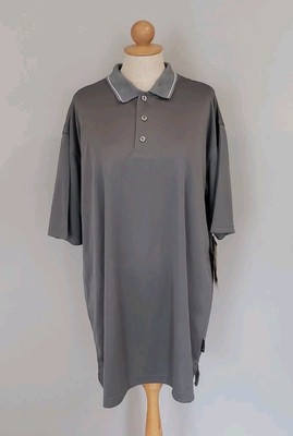 NWT Colorado Timberline Poly-Dri Short Sleeve Mens Gray Polo Shirt Size XL