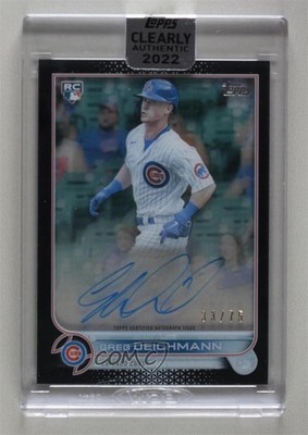 2022 Topps Clearly Authentic Black 33/75 Greg Deichmann Rookie Auto RC x7n