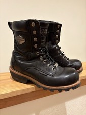 Harley-Davidson Mens Tyson Logger Motorcycle Boots Size 11 Black - D95188
