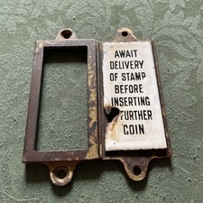 Original Enamel Await Delivery Of Stamp Before Inserting Further Coin Sign