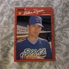 Donruss 1990 Nolan Ryan 3000 K's #659 Texas Rangers MLB Career Highlights Card