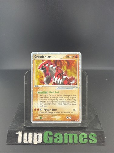Pokemon 2006 Groudon EX-#93/100-CRYSTAL Guardians-Holo Card HP/Dam