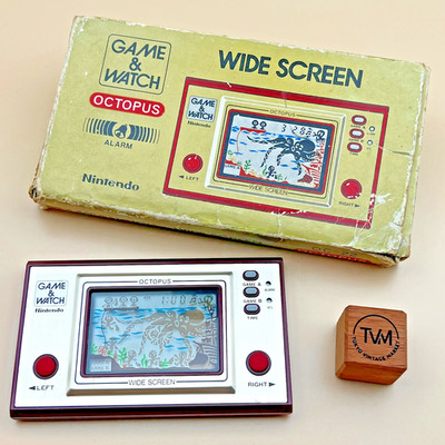 Vintage 1981 Nintendo Game & Watch Octopus OC-22 Wide Screen CIB Tested Working