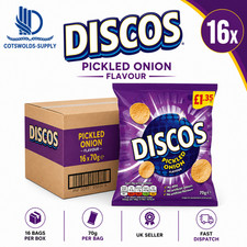 Discos Pickled Onion Crisps 70g × 16 × 1