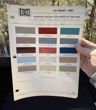 1964 Mercury Paint Chip Colors Sheet Comet Park Lane Montclair Marauder Monterey 1964 Mercury Paint Chip Colors Sheet Comet Park Lane Montclair Marauder Monterey