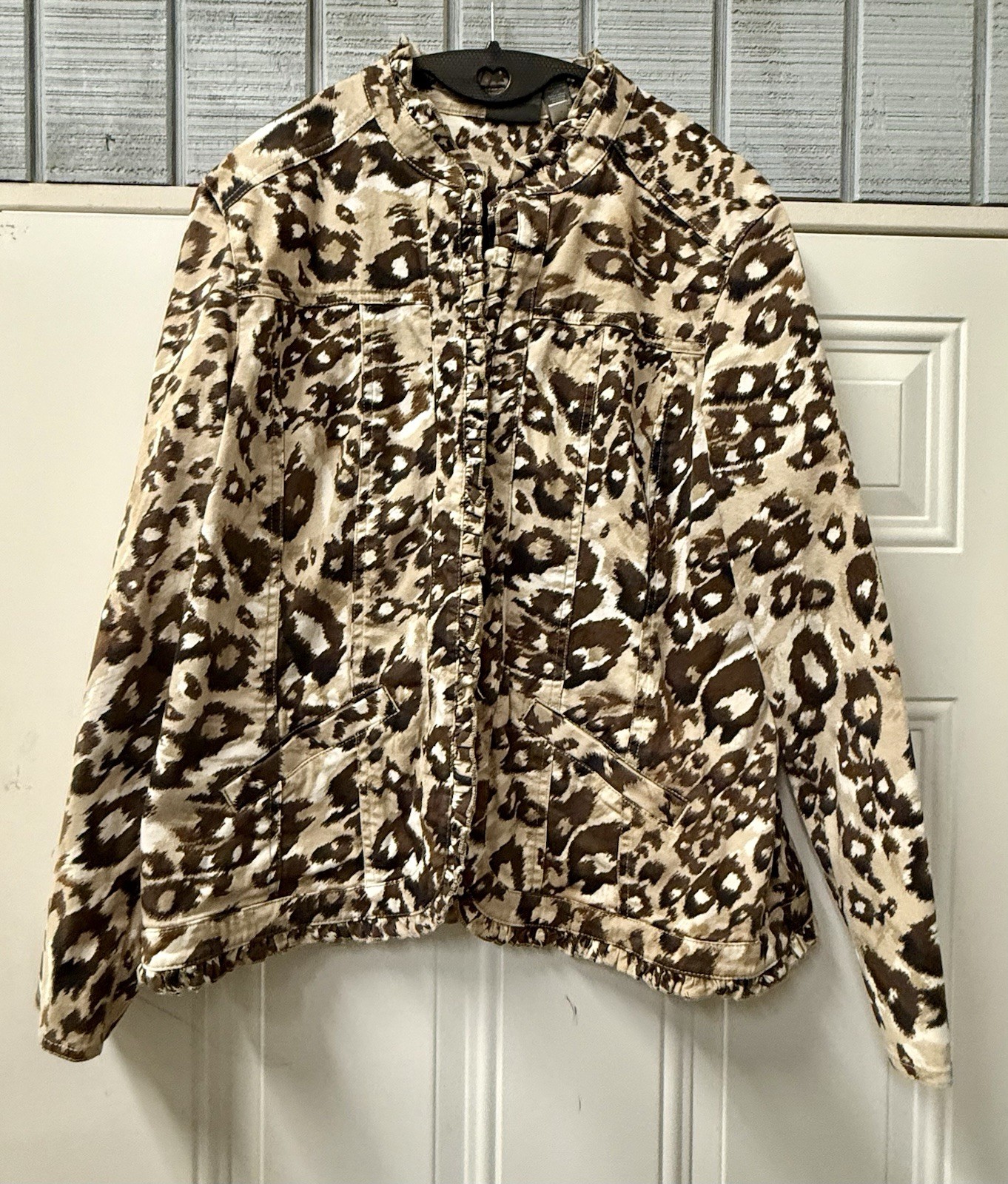Chico's Additions Leopard Print Jacket Womens Sz … - image 2