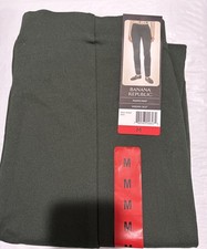 Banana Republic Women's Pull-On Straight Leg Ponte Pants, Green, Size Medium