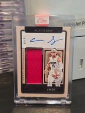 2025 Panini One And One WNBA Allisha Gray Patch Jersey Auto 14/99 Atlanta Dream