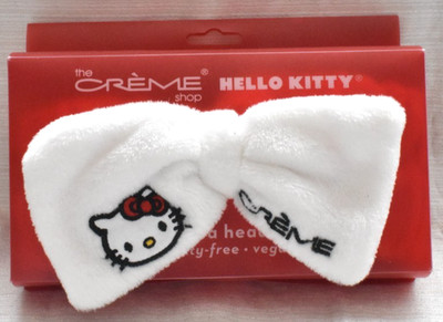 HELLO KITTY - CREME - PLUSH SPA HEADBAND - BRAND NEW IN BOX