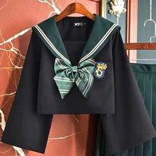 Harry Potter Slytherin House Bow Japanese Uniform seifuku ribbon Sailor Anime