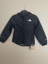 New THE NORTH FACE Antora Hooded Rain Jacket Black Size Small 7/8 Youth Girls