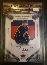 Jordan Eberle Crown Royale Rookie Silhouettes True 1/1 RPA!!!! BGS 9 Auto 10!!!