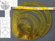 Quilting Template Ruler 5mm Nesting Rings for Long Arm, High Shank Machines