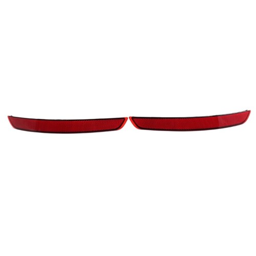 2-Piece Rear Bumper Reflector Kit (Red) For 2013-2016 Audi A3 - Left & Right Side
