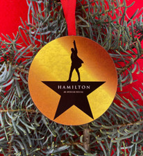 Hamilton Star CHRISTMAS TREE ORNAMENT Gift Exchange Broadway Musical Theater