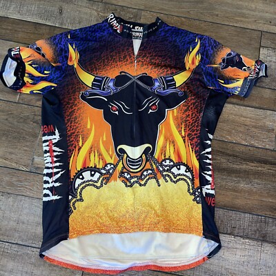 Primal Wear Cycling Jersey Men s Size L Bull Shift 1/2 Zip Pullover