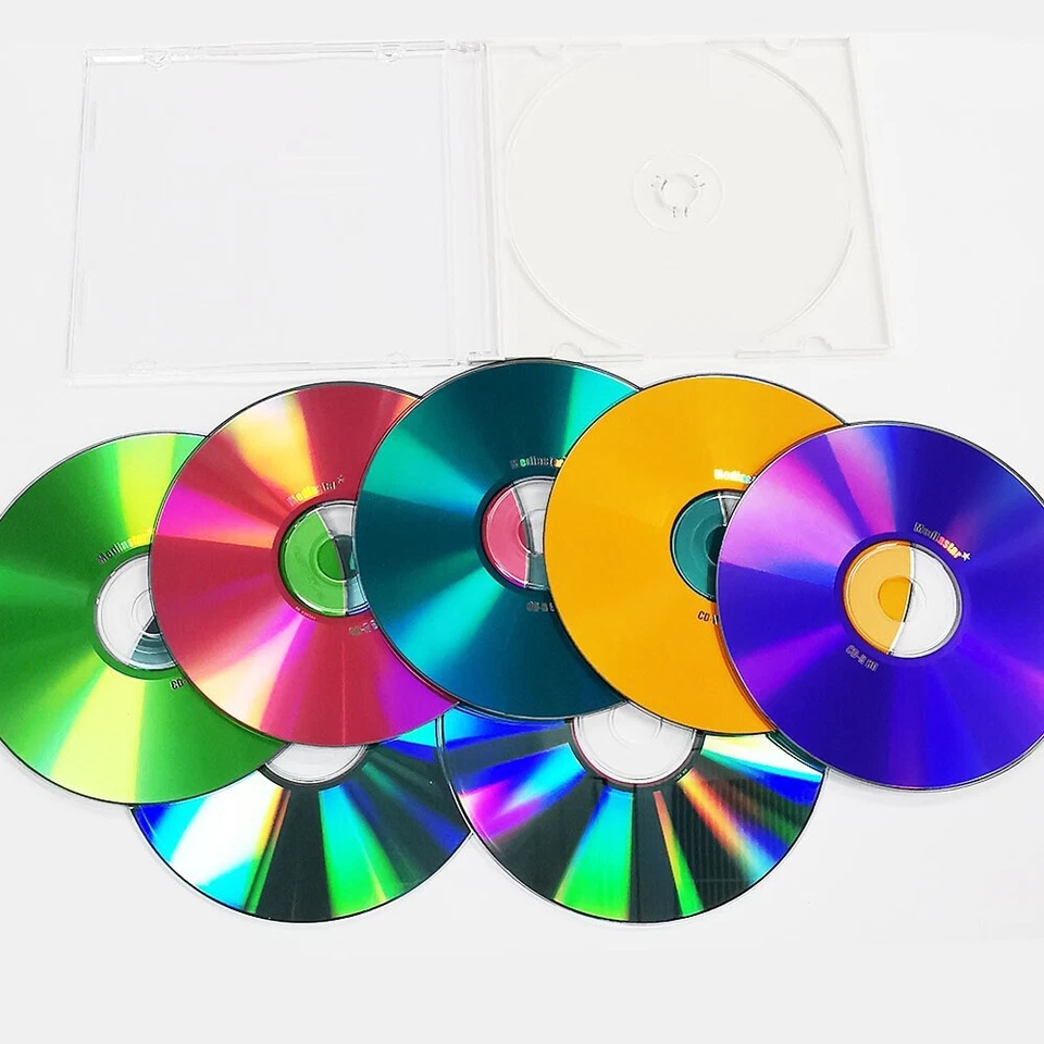 50 Taiyo Yuden Multi Coloured Blank CD-R 700MB 80 mins 48x 52x Jewel Case Japan - Image 2 of 3