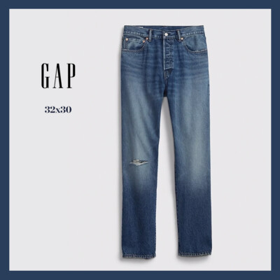 パンツ \"90s old GAP\" straight denim 30x32 VINTAGE Gap Jeans Mens 32x34 (Meas 30x32”) Blue Carpenter