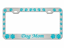 Dog Mom Dog Lovers Car License Plate Frame Auto Tag Holder