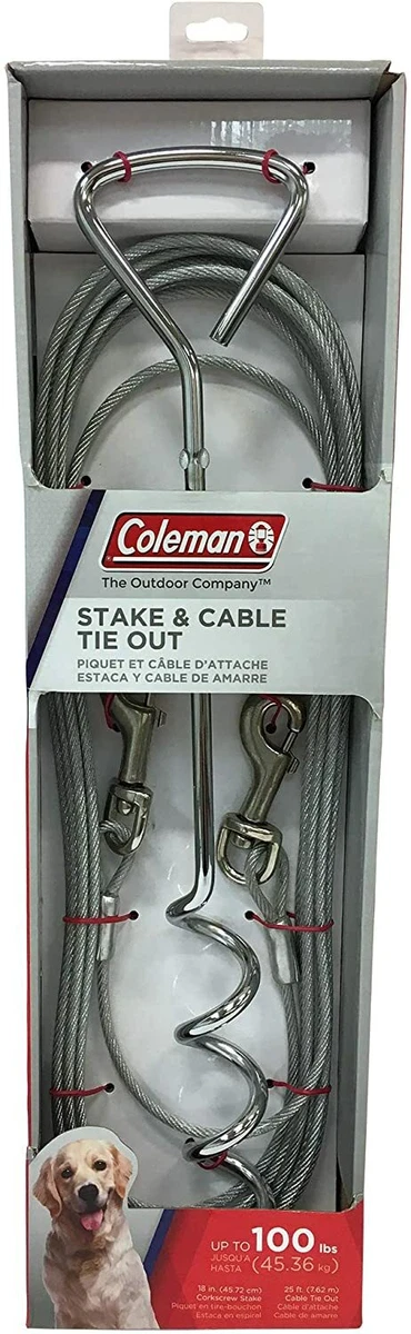 Coleman stake and cheap cable tie out