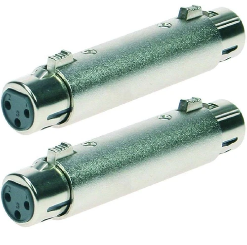 2 x Adam Hall Adapter XLR 3 pol Kupplung auf XLR Buchse female Audio Verbinder