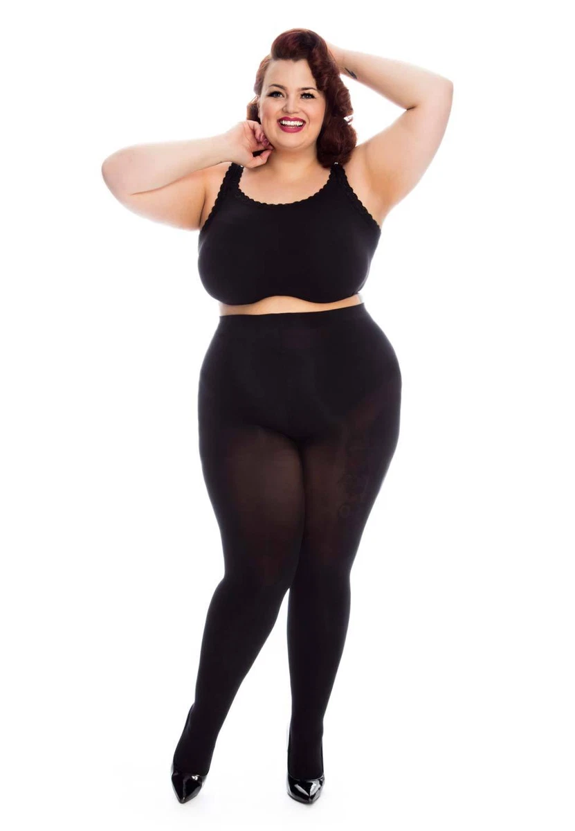 Plus Size Thick Opaque 90 Denier Coloured Tights in XXXL Extra