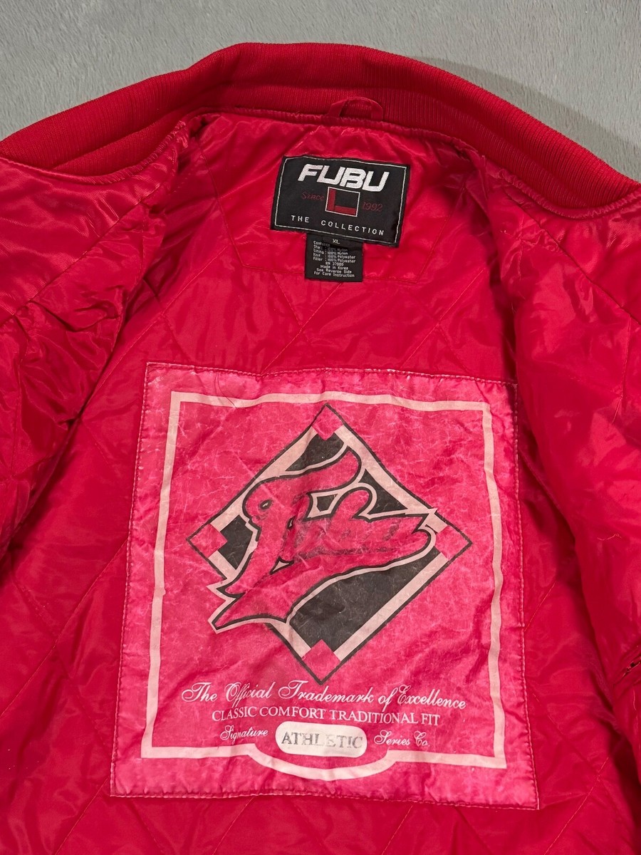 FUBU Vintage Y2K 05 Varsity Bomber Script Sports Winter Jacket
