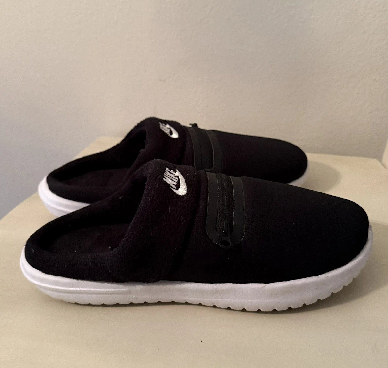 Nike Ciabatte Donna Tana Interno Esterno Scivoli Tasca Zip Taglia 8