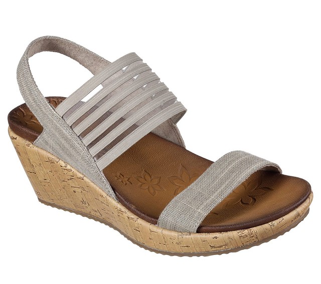 skechers luxe foam wedge sandals