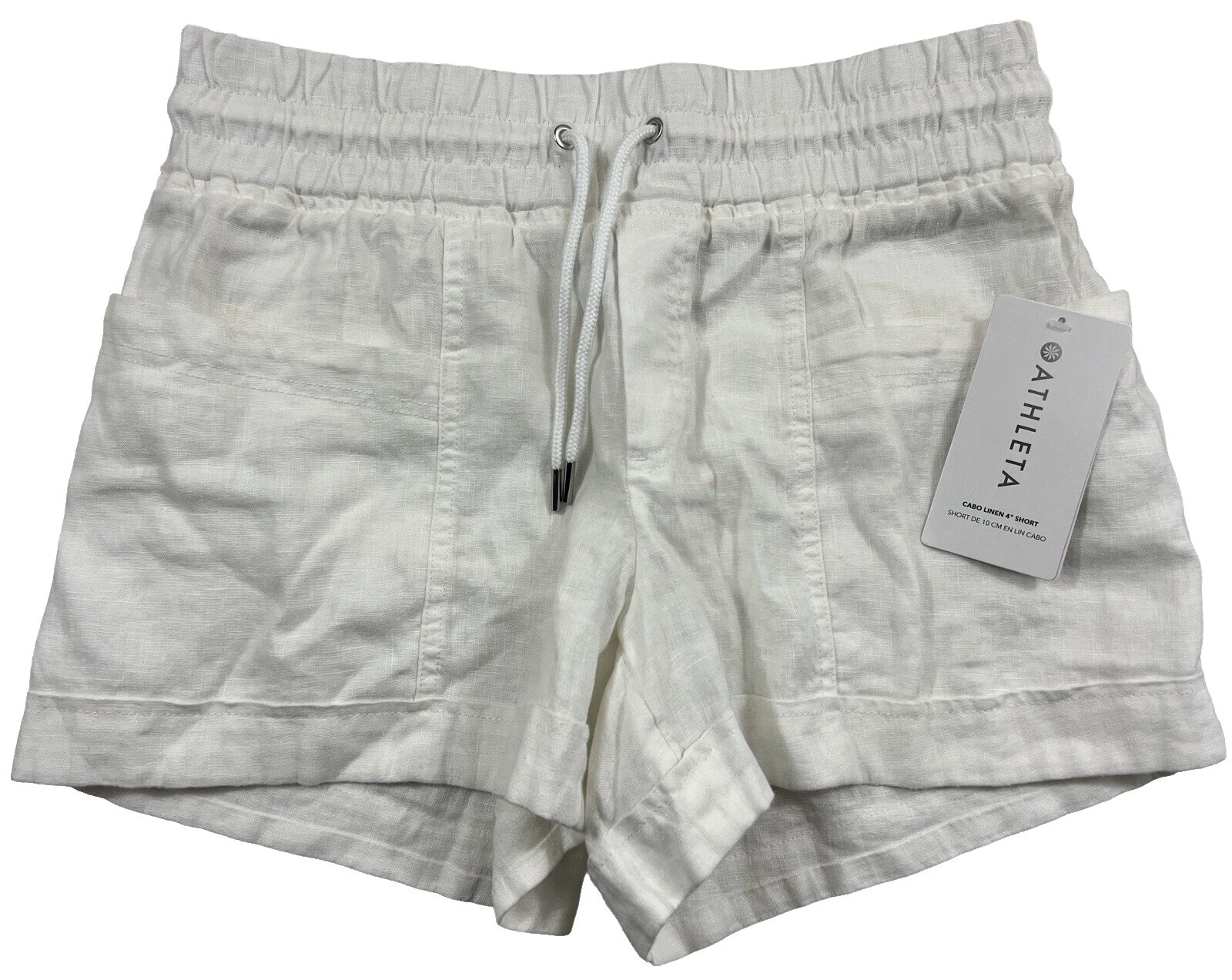 Pantalón corto de Lino Blanco Athleta para Mujeres