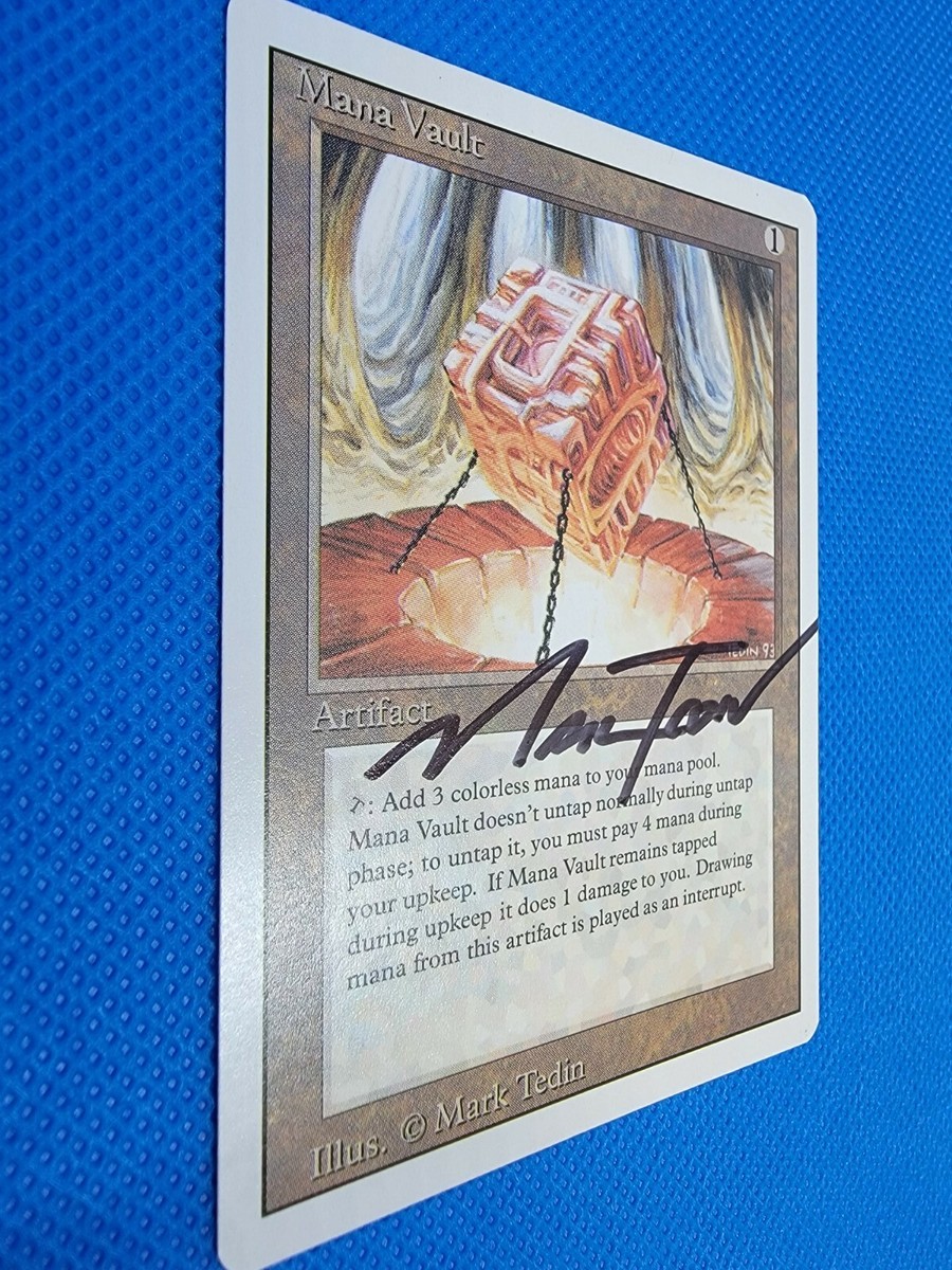 Mana Vault Revised Signed Mark Tedin Near Mint Magic MTG