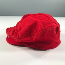 Vintage Pendleton Newsboy Cabbie Hat Bright Red Virgin Wool Made In USA