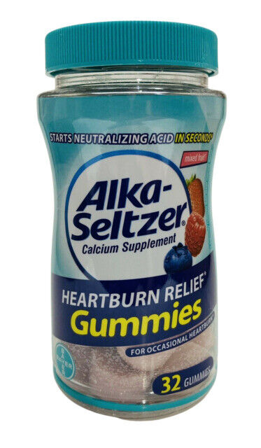3 Alka-Seltzer Calcium Supplement Heartburn Relief Gummies 32 Count Exp. 11/22