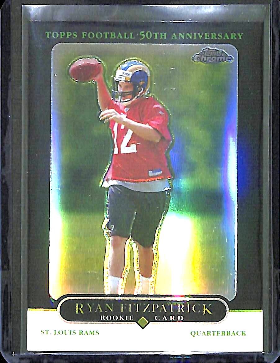 2005 Topps Chrome Rookie Black Refractor #243 Ryan Fitzpatrick No 13 of 100