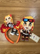 USJ Demon Slayer Rengoku Plush Key chain & Hair Band Universal Studio Japan 2024