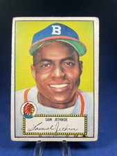 1952 Topps Baseball Low Grade Card Sam Jethroe #27 Boston Braves