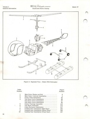 Bell 47 Series Helicopter (47B to 47G) Illustrated Parts Manual