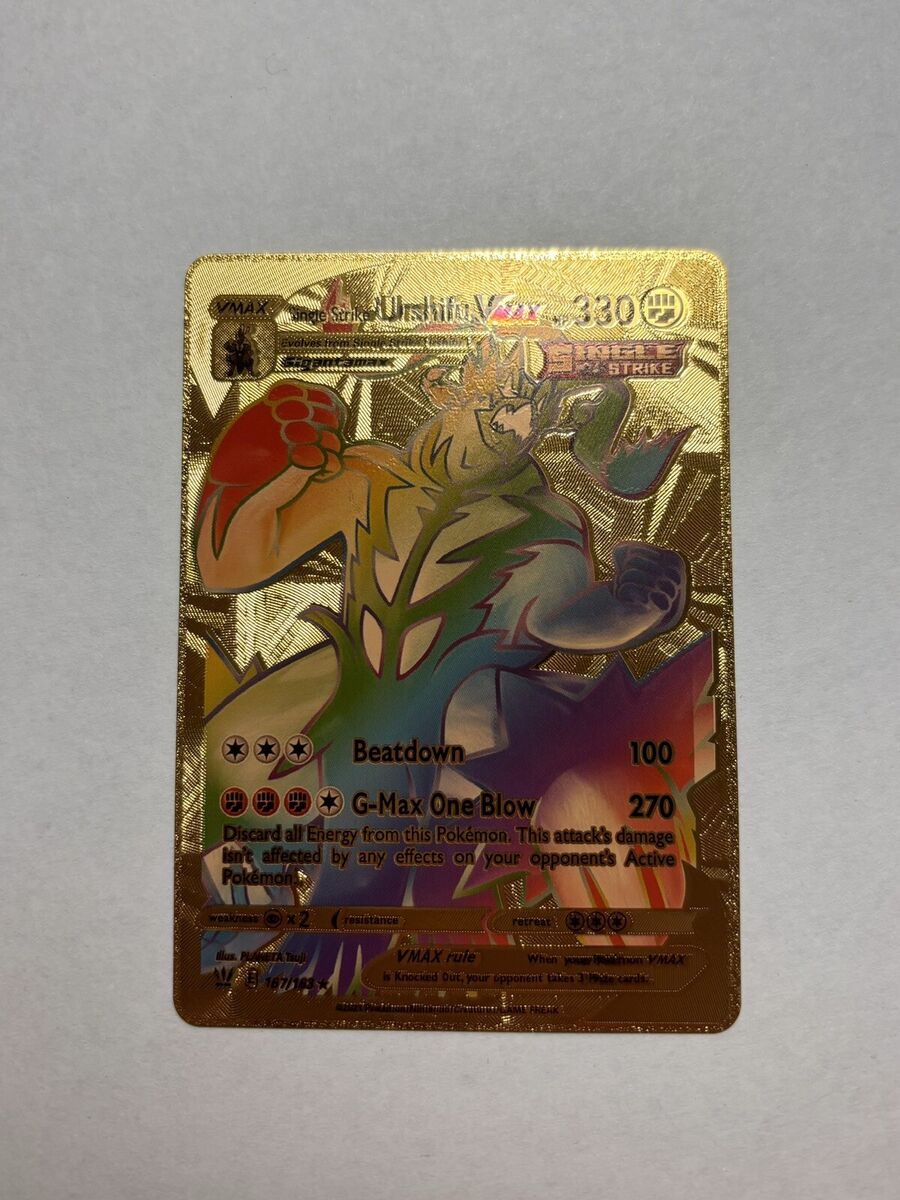 Single Strike Urshifu VMAX 167/163 Rainbow HP330 Gold Foil Single Strike Urshifu VMAX 167/163 Rainbow HP330 Gold Foil
