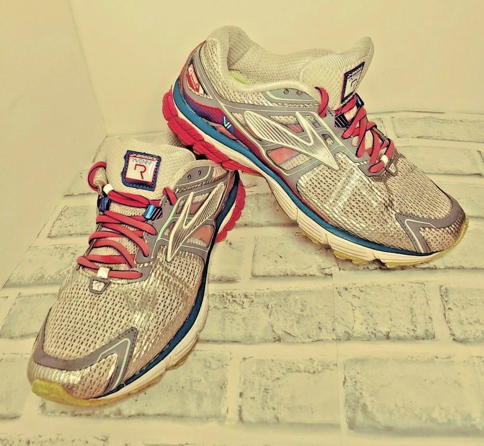 Women's Brooks Ravenna 6 Shoes Sneakers Size 8.5 Wide Running White Pink Gray - Image 4 of 4