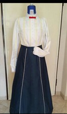 New  Mary Poppins Nanny Walt Cosplay Costume dress 