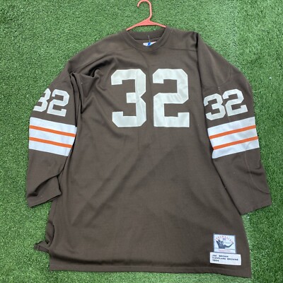 JIM BROWN MITCHELL AND NESS NFL JERSEY 1964 CLEVELAND BROWNS SIZE