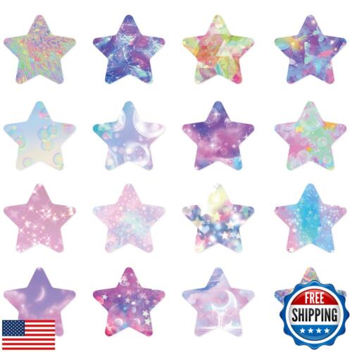 Zonon 1.6" Large 800 Pcs Star Stickers Bulk for Reward (16 Designs) Glitter S