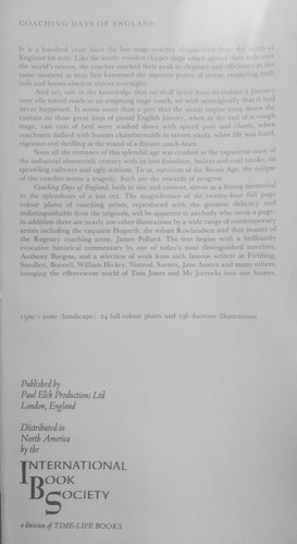 Coaching Days Of England 1966 Huge Hardcover Book Dustjacket Time Life Carriage - Picture 8 of 8