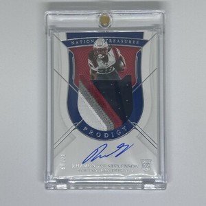 2021 National Treasures Rhamondre Stevenson Prodigy Rookie Patch Auto RC /99