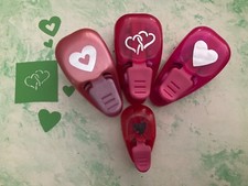 Job lot 4 EK Success LOVE Heart & Double Valentine Card CRAFT PUNCHES Cutters HT