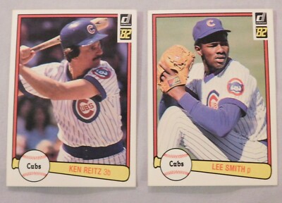 1982 Donruss Chicago Cubs Baseball Card Pick one